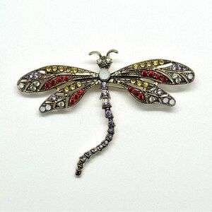 Colorful Dragonfly Brooch